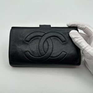 Chanel Pebbled Leather Wallet